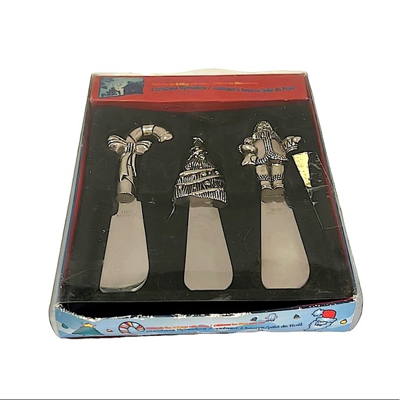 Christmas Holiday Knife Stainless Steel Spreader Set of 3 - Picture 2 of 7